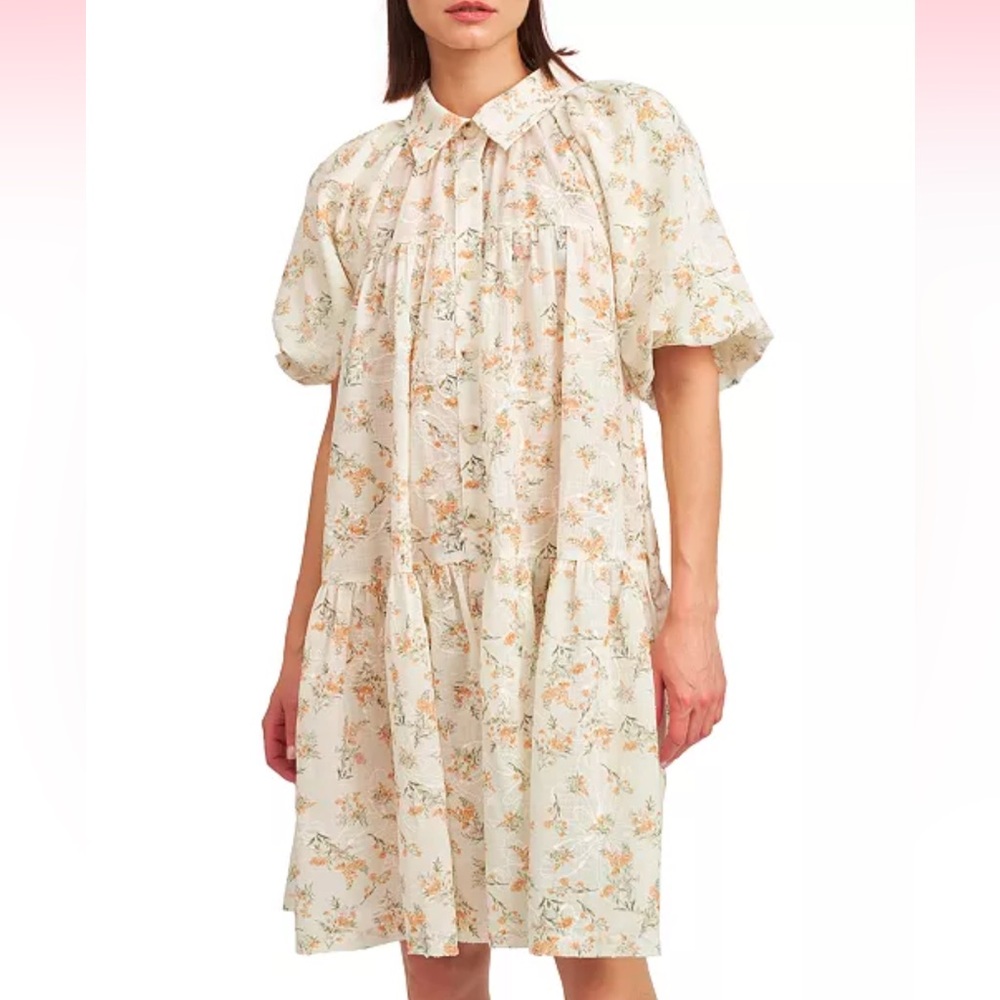 En saison Haley Balloon-Sleeve Dress